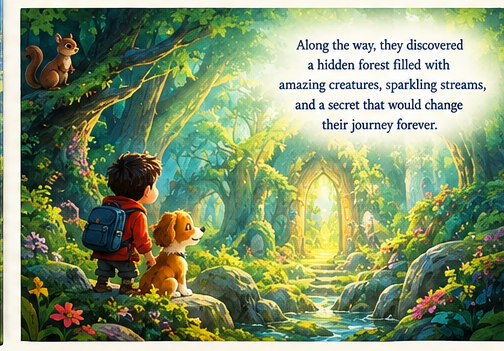 Along the way — discovering a hidden forest filled with secret wonders.